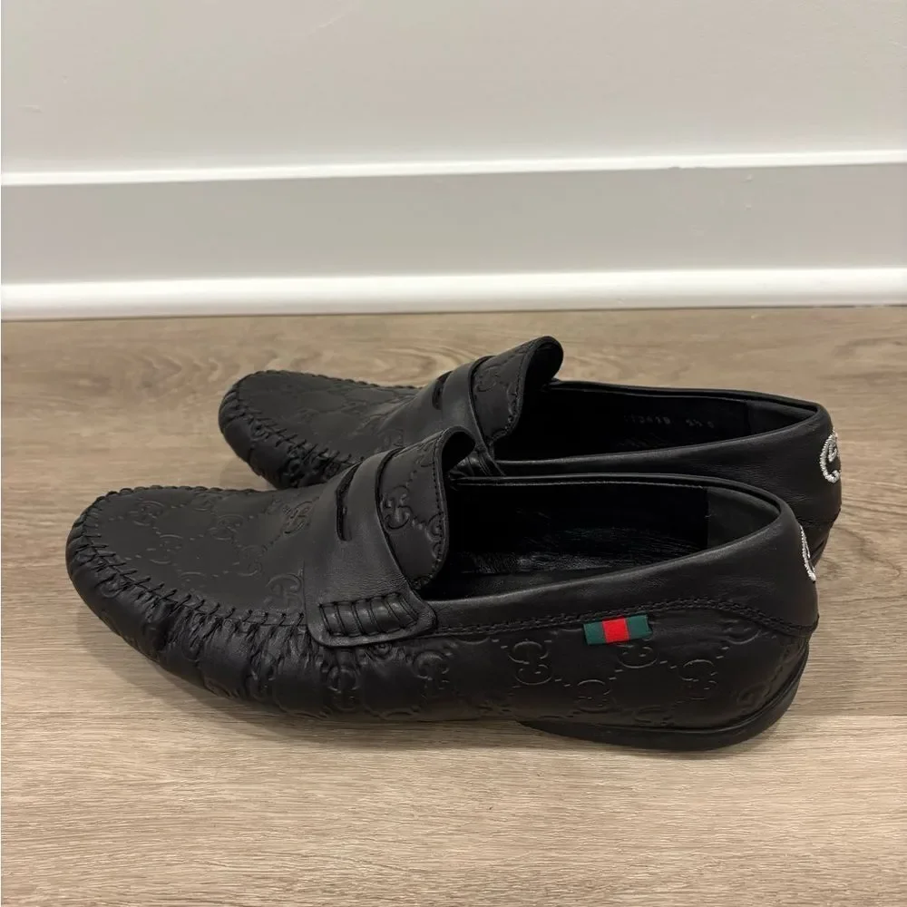 Gucci Guccissima San Marino loafers in black leather